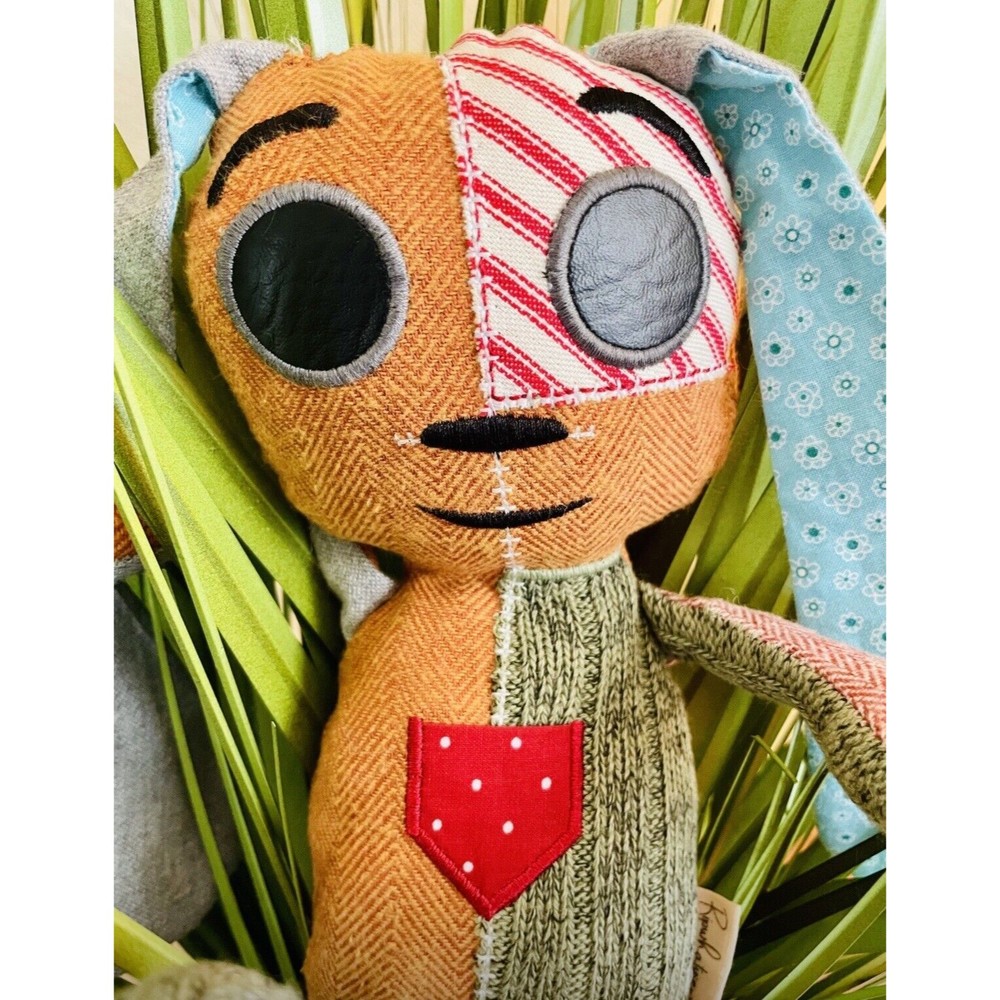 Handmade Lost Ollie Doll Plush toy with bell eye patch Star in pocket Sp… - Picture 4 of 7